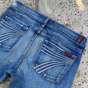 7 For All Mankind Flare Jeans in Medium Blue